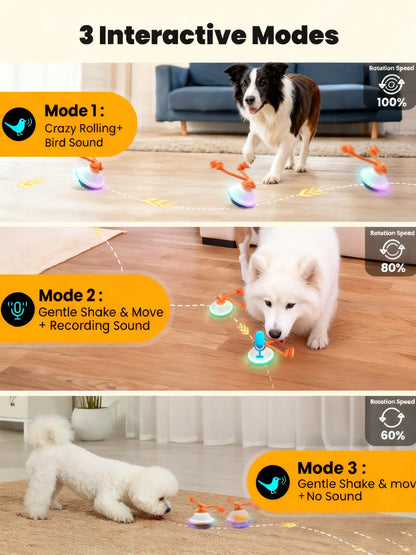Interactive Automatic Rolling Toy Ball with Rope for Small to Medium Dogs and Cats - Boredom Relief Solution