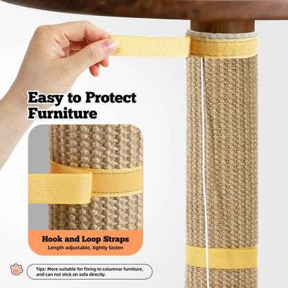 Pawaboo Cat Tree Restoration Mat | Natural Sisal Cat Scratcher with Bonus Hanging Toy - Ideal Gift for Cat Owners