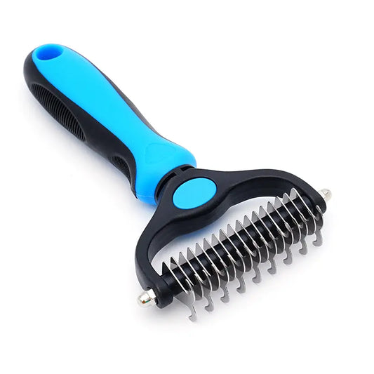 Professional Dual-Sided Pet Grooming Brush for Dogs and Cats - Effective Shedding Tool for Regular Maintenance and Reduced Shedding