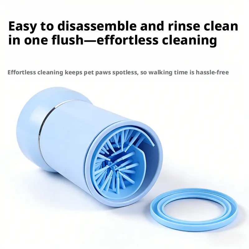 Rechargeable Automatic Pet Paw Cleaner with Soft Silicone Brushes - Portable Foot Washing Cup for Dogs and Cats