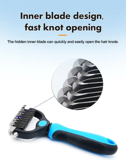 Professional Dual-Sided Pet Grooming Brush for Dogs and Cats - Effective Shedding Tool for Regular Maintenance and Reduced Shedding