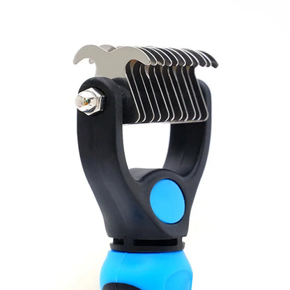 Professional Dual-Sided Pet Grooming Brush for Dogs and Cats - Effective Shedding Tool for Regular Maintenance and Reduced Shedding