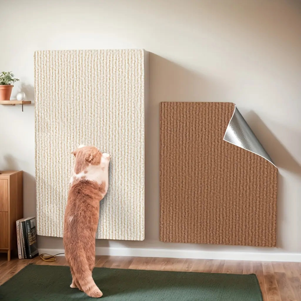 DIY Self-Adhesive Cat Scratching Pad - 40x100 cm Durable Wall and Sofa Protector