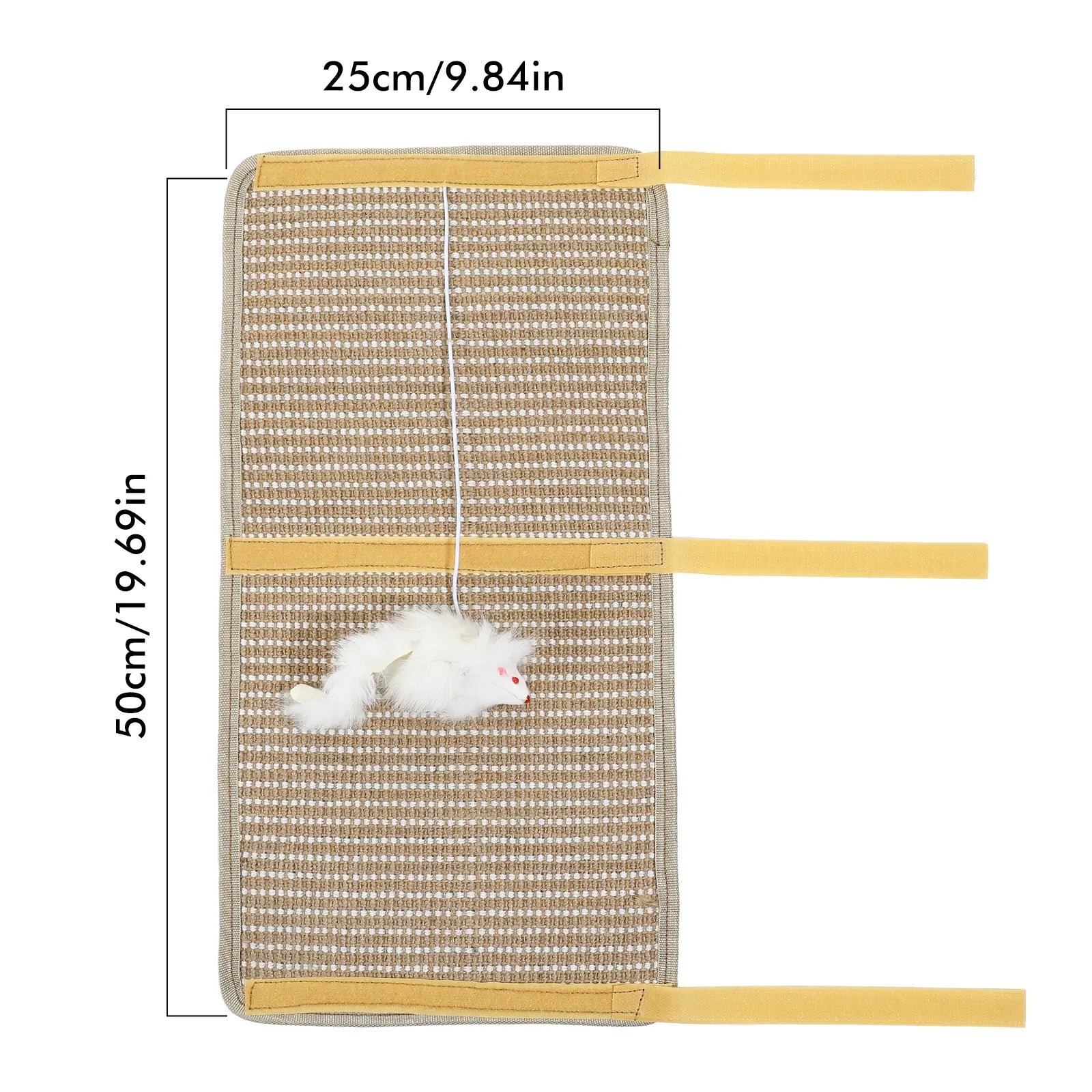 Pawaboo Cat Tree Restoration Mat | Natural Sisal Cat Scratcher with Bonus Hanging Toy - Ideal Gift for Cat Owners
